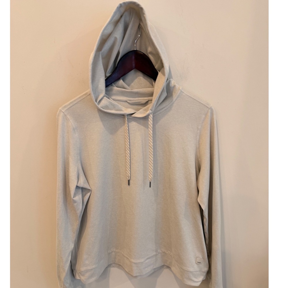 Vuori Halo Essential Hoodie DreamKnit Pullover Beige VW226 Womens M